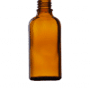 Sticlă brună 50 ml cu capac negru și picurător oleya