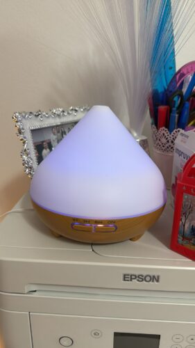 Wood  - Difuzor pentru Uleiuri Esentiale cu telecomanda, lampa de culori, 0.5 l photo review