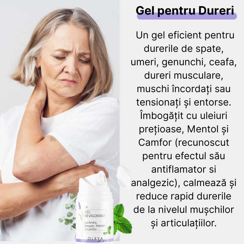 Pain Relief - Gel revigorant cu Menta, Camfor, Arnică, Mentol și Eucalipt - imagine 2