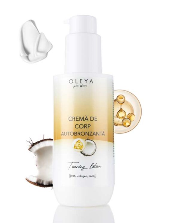 Sun kissed Body Lotion - Cremă de corp autobronzanta cu DHA, Colagen si Ulei de Cocos