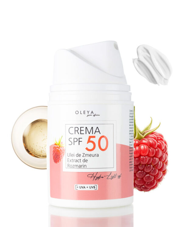 Hydra-Light SPF - Crema SPF 50 cu filtre solare încapsulate și Ulei de Zmeură