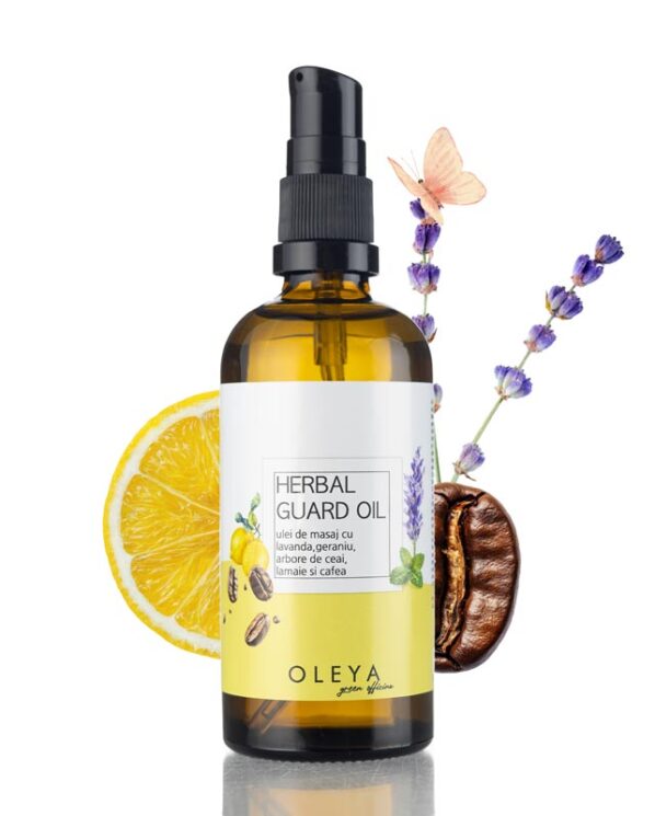 Herbal Guard Oil - Ulei împotriva țânțarilor cu Lavandă, Lamaie, Mentă Creata și Cafea