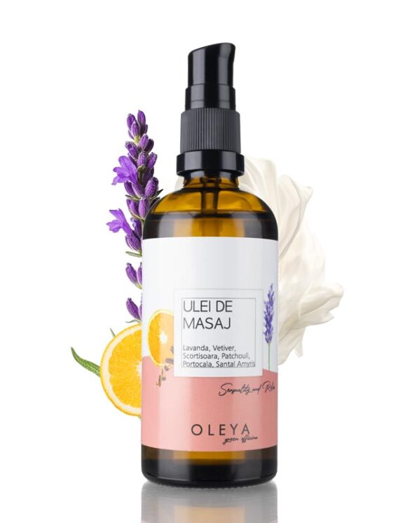 Senzuality and Relax - Ulei de masaj afrodisiac/relaxant cu Lavandă, Vetiver, Patchouli, Portocala și Santal - 1 buc