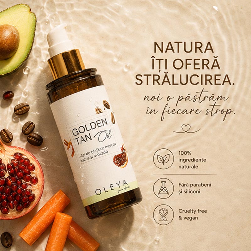 Golden Tan Body Oil - Ulei de plaja cu Morcov, Cafea si Avocado - imagine 2